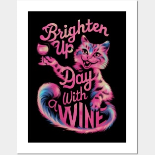 Brighten up day with wine Posters and Art